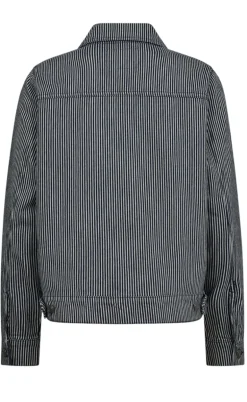 Freequent Jakke - Melly - Off-white w. Navy Blazer