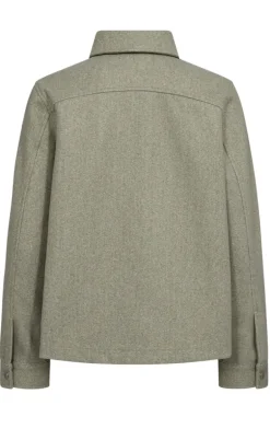 Freequent Jakke - Yanna - Deep Lichen Green Mel.