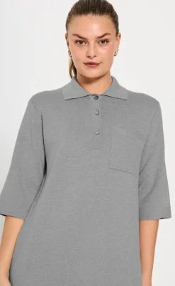 Freequent Kjole - Ani - Medium Grey Melange