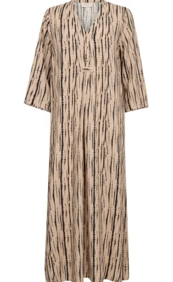 Freequent Kjole - Larin - Sand Melange w. Black