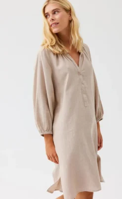 Freequent Kjole - Lava Kaftan - Sand Melange