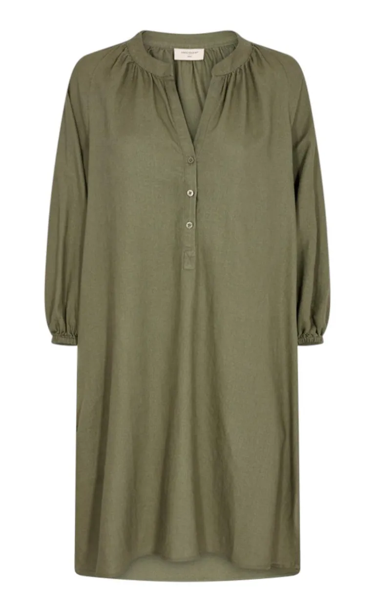 Freequent Kjole - Lava Kaftan - Deep Lichen Green