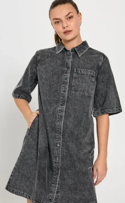 Freequent Kjole - Lisea - Vintage Grey Denim