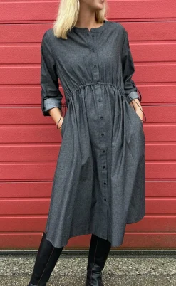 Freequent Kjole - Malay - Black Denim