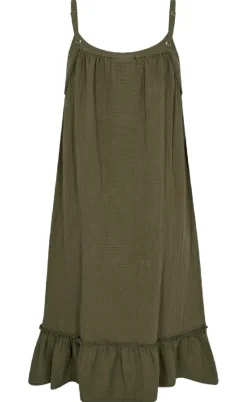 Freequent Kjole - Uline - Deep Lichen Green