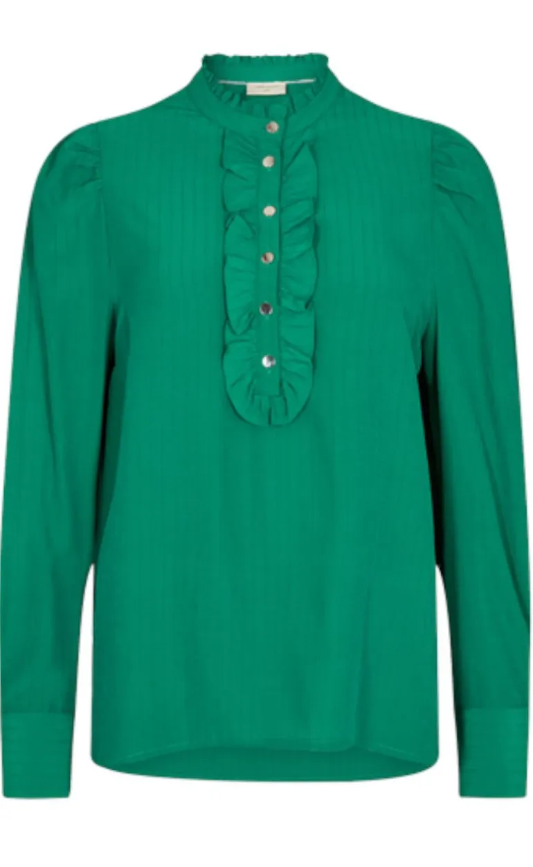 Freequent Skjorte - April - Pepper Green
