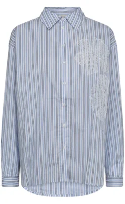 Freequent Skjorte - Cirene - Star Off-white w. Chambray