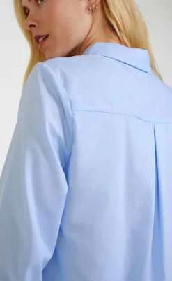 Freequent Skjorte - Flynn - Chambray Blue
