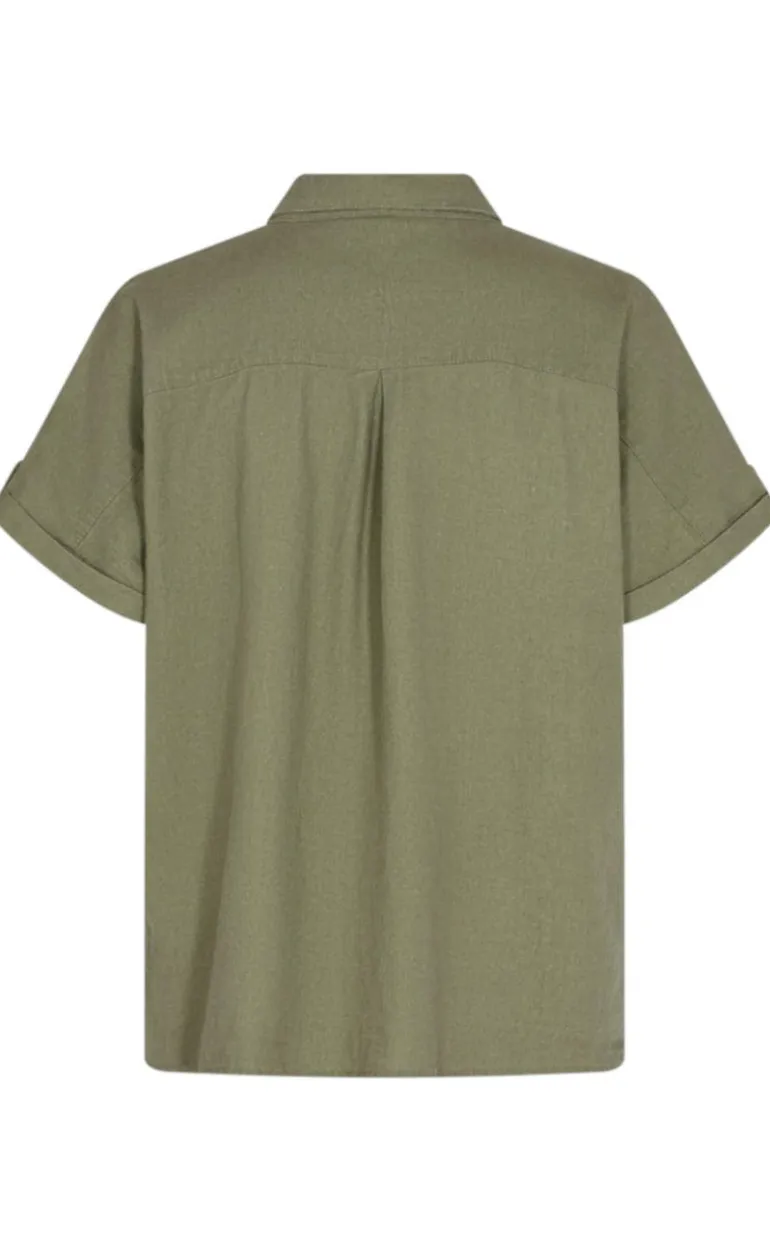 Freequent Skjorte - Lava SS - Deep Lichen Green