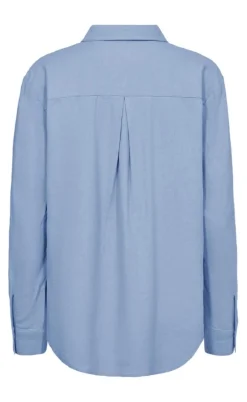 Freequent Skjorte - Lava Simple - Chambray Blue