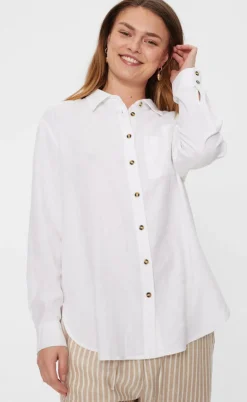 Freequent Skjorte - Lava Simple - Brilliant White