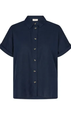 Freequent Skjorte - Lava SS - Navy Blazer