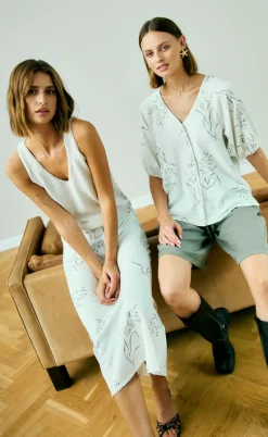 Freequent Top - Grscaliva - Moonbeam Melange