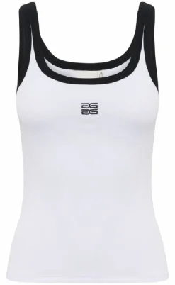Gestuz Top - Drew Contrast - Birght White