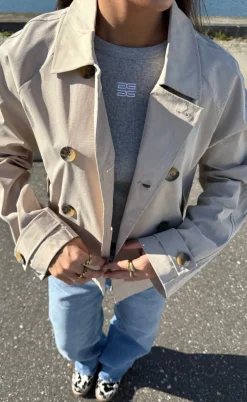 Gestuz Top - Drew Mel Logo - Grey Melange