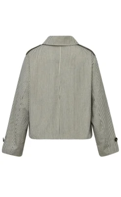 Global Funk Jakke - Becker-G - Black Beige Stripe