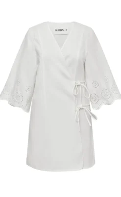 Global Funk Kjole - Antaja Scallop-G - White
