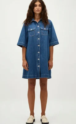Global Funk Kjole - Mira-G - Midt Blue Stripe