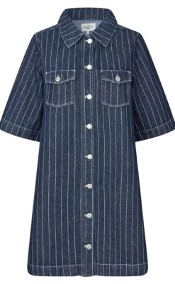 Global Funk Kjole - Mira-G - Navy Pinstripe