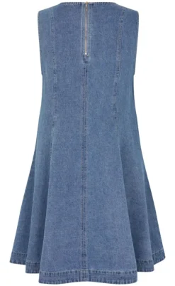 Global Funk Kjole - Rihann Peplum-G - Midt Vintage Brushing