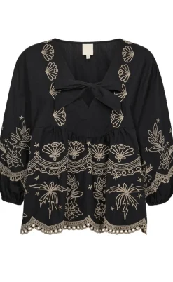 Gossia Bluse - Sofja - Black/Sand