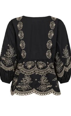 Gossia Bluse - Sofja - Black/Sand