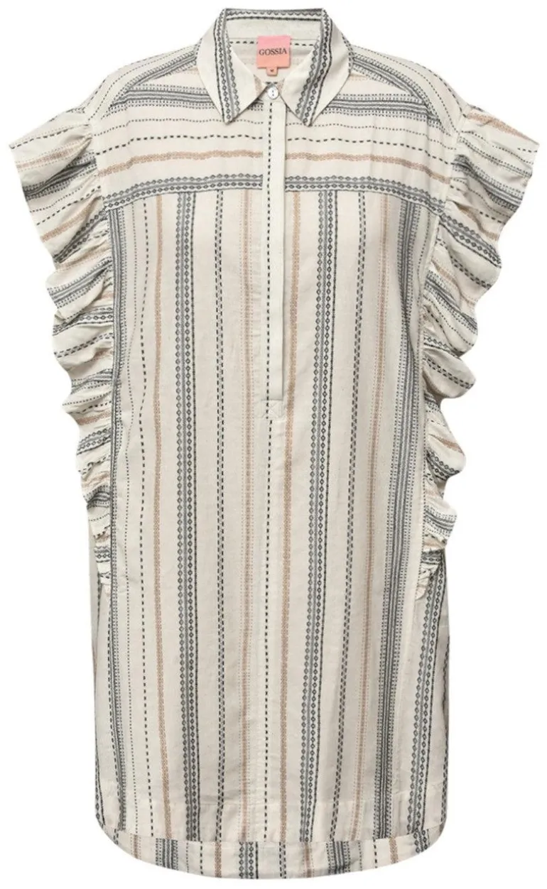 Gossia Kjole - Leonore - White/Sand/Black
