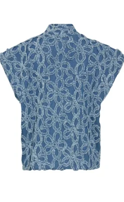 Gossia Vest - Nena - Denim Flowers