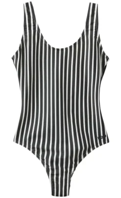 H2O Badedragt - Stripe Swim - Black