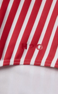 H2O Badedragt - Stripe Swim - Red
