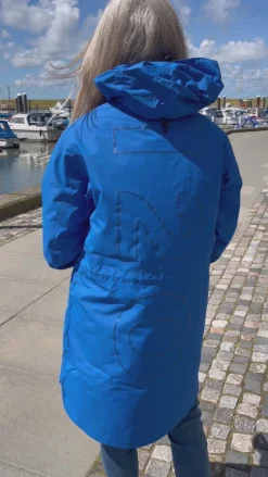 H2O Regnjakke - Rømø Long Unisex - Blue