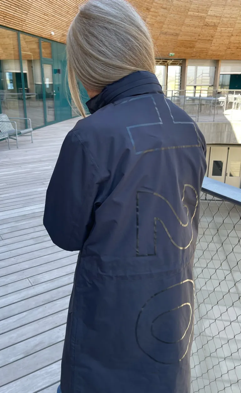 H2O Regnjakke - Rømø Long Unisex - Navy