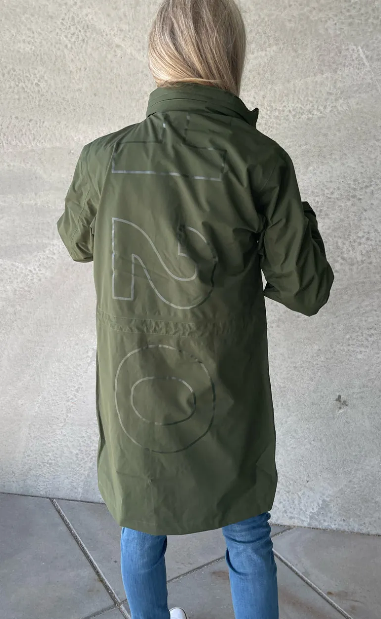 H2O Regnjakke - Rømø Long Unisex - Army