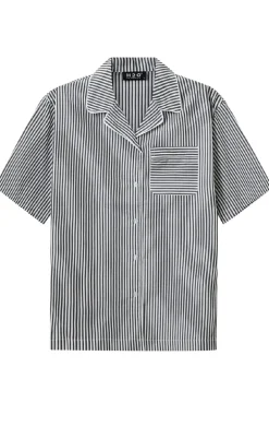 H2O Skjorte - Rønne Essential - Black/White Stripe