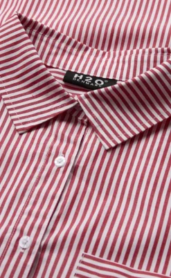 H2O Skjorte - Rønne Essential LS - Red/White