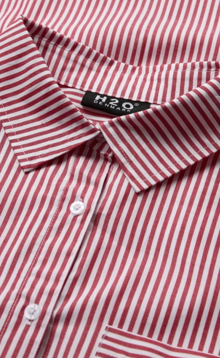H2O Skjorte - Rønne Essential LS - Red/White