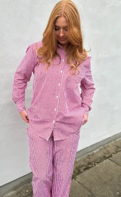 H2O Skjorte - Rønne Essential LS - Red/White