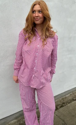H2O Skjorte - Rønne Essential LS - Red/White