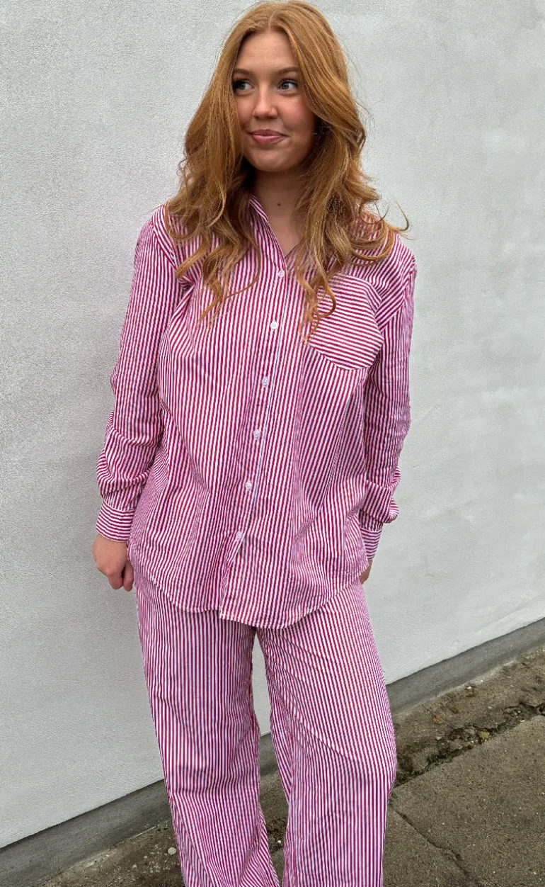H2O Skjorte - Rønne Essential LS - Red/White