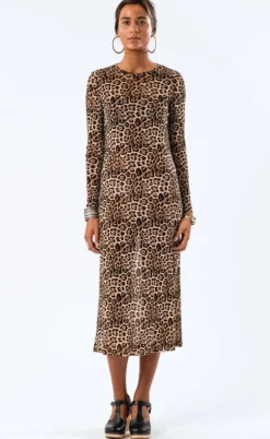 Lollys Laundry Kjole - Logan Maxi - Leopard Print