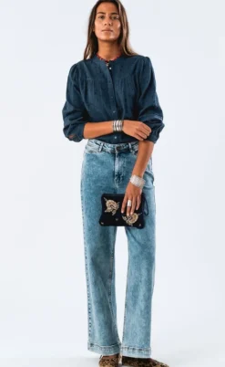 Lollys Laundry Skjorte - Nicky - Dark Blue