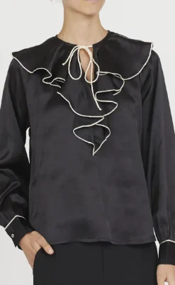Love & Divine Bluse - Love1241 - Black/Cream