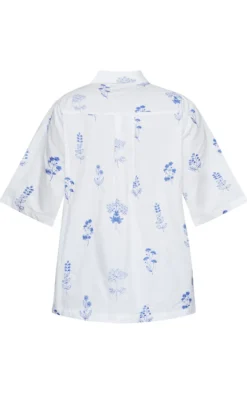 Love & Divine Bluse - Love1351 - White/Blue