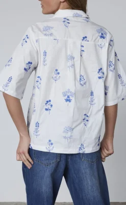 Love & Divine Bluse - Love1351 - White/Blue