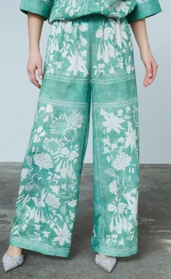 Love & Divine Bukser - Love1176-4 - Green Flower