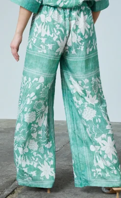 Love & Divine Bukser - Love1176-4 - Green Flower