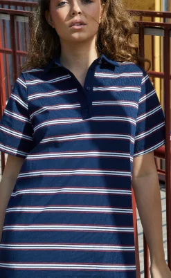 Love & Divine Kjole - Love1349 - Navy/Stripe