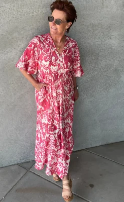 Love & Divine Kjole - Love1340-1 - Red Ethnic
