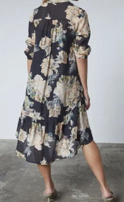 Love & Divine Kjole - Love958-9 - Black Flower