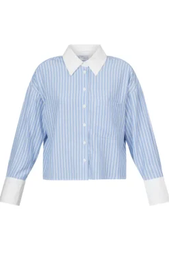 Love & Divine Skjorte - Love1280  -  Blue Stripe
